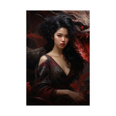 Dragon Empress Matte Poster — Dark Fantasy Portrait Wall Art - The Art Hub