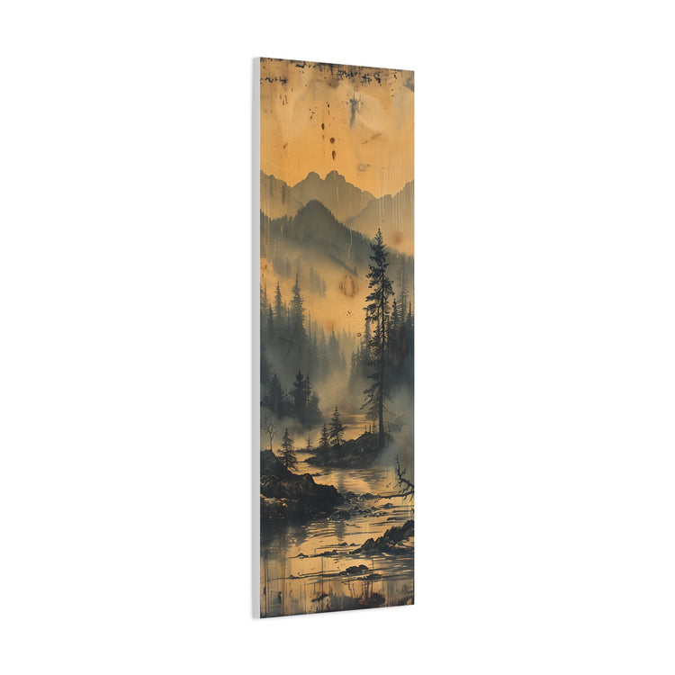 Mountain Mist Landscape Canvas Art— Rustic Pine Forest Wall Art - The Art Hub