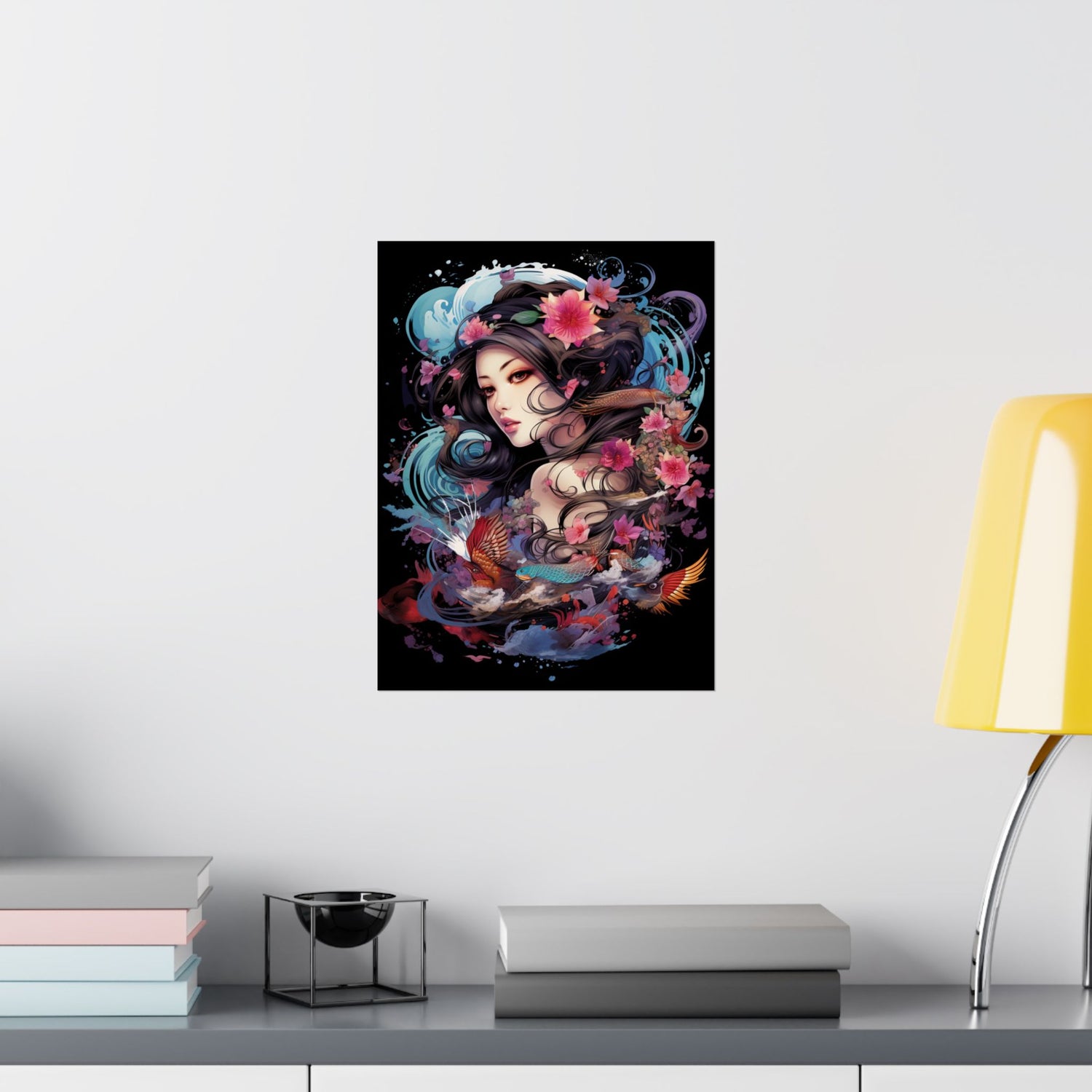 Matte Vertical Poster — Ethereal Floral Woman Art Print - The Art Hub