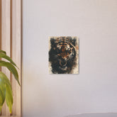 Roaring Tiger Metal Art Sign Fierce Wall Decor for Home, Office & Man Cave - The Art Hub