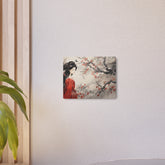 Geisha Cherry Blossom Metal Art Japanese-Inspired Wall Decor - The Art Hub