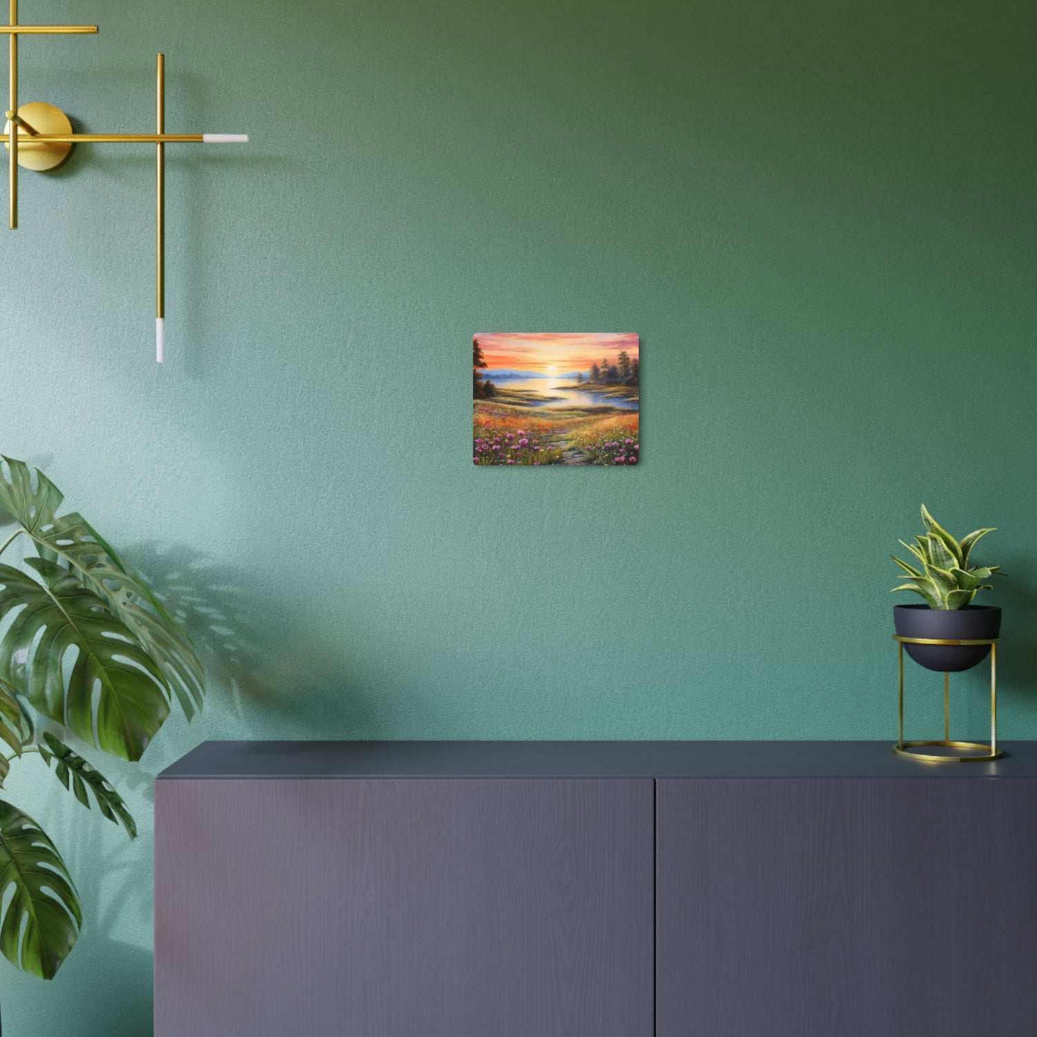 Metal ArtSunset Meadow Landscape Wall Art - The Art Hub