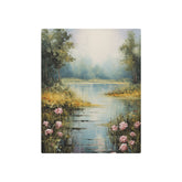 Metal Art - Tranquil Lakeside Meadow Landscape Wall Decor - The Art Hub