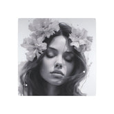 Metal Art — Beautiful Girl Floral Portrait Wall Decor - The Art Hub