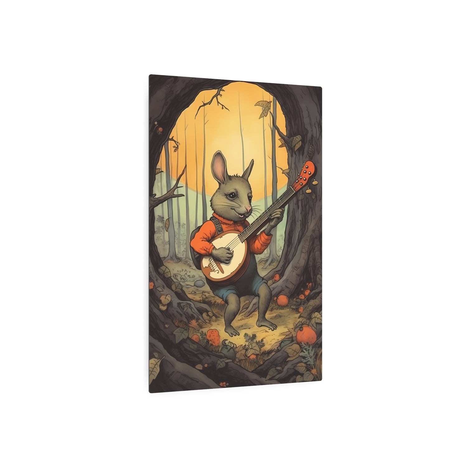 Metal Art — Whimsical Rabbit Banjo Wall Art - The Art Hub