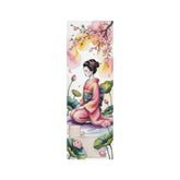 Japanese Geisha Wall Decor with Cherry Blossoms & Lotus - The Art Hub