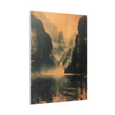 Chinese Landscape Art - Moody Mountain Lake Landscape Art - The Art Hub