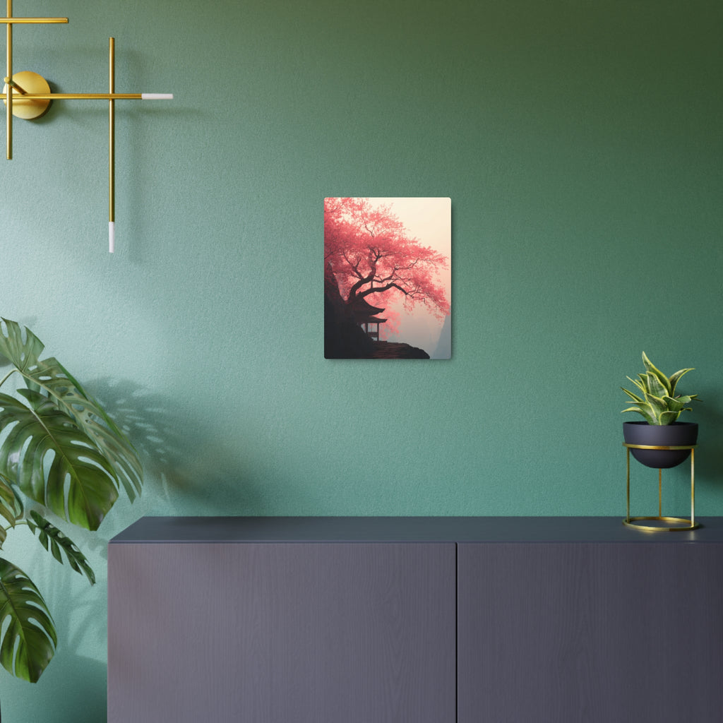 Metal Art Sign – Tranquil Cherry Blossom Zen Wall Decor