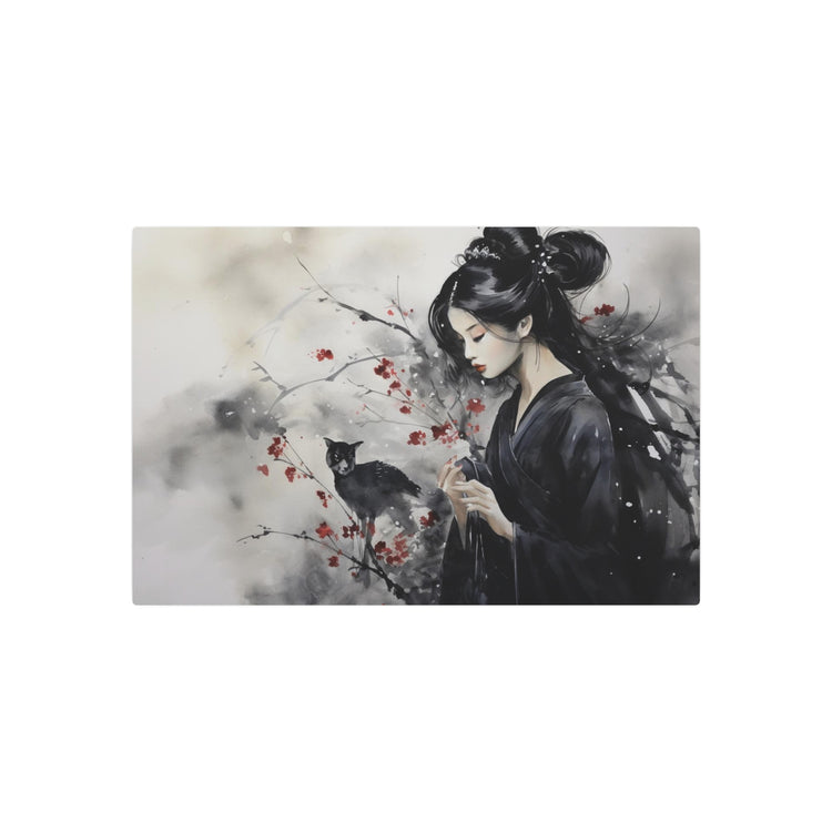 Metal Art Elegant Geisha & Cat Wall Decor - The Art Hub