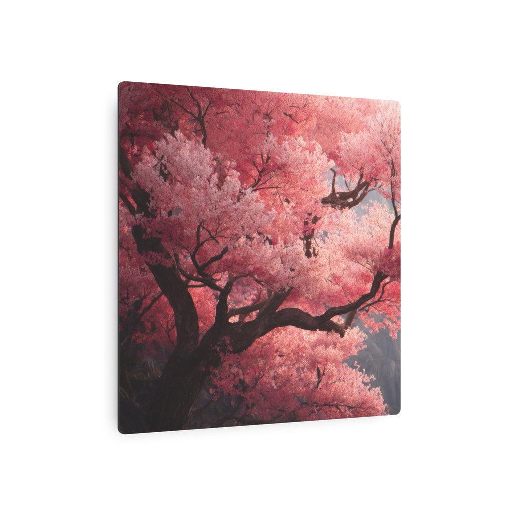 Cherry Blossom Metal Art Sign — Pink Sakura Wall Decor