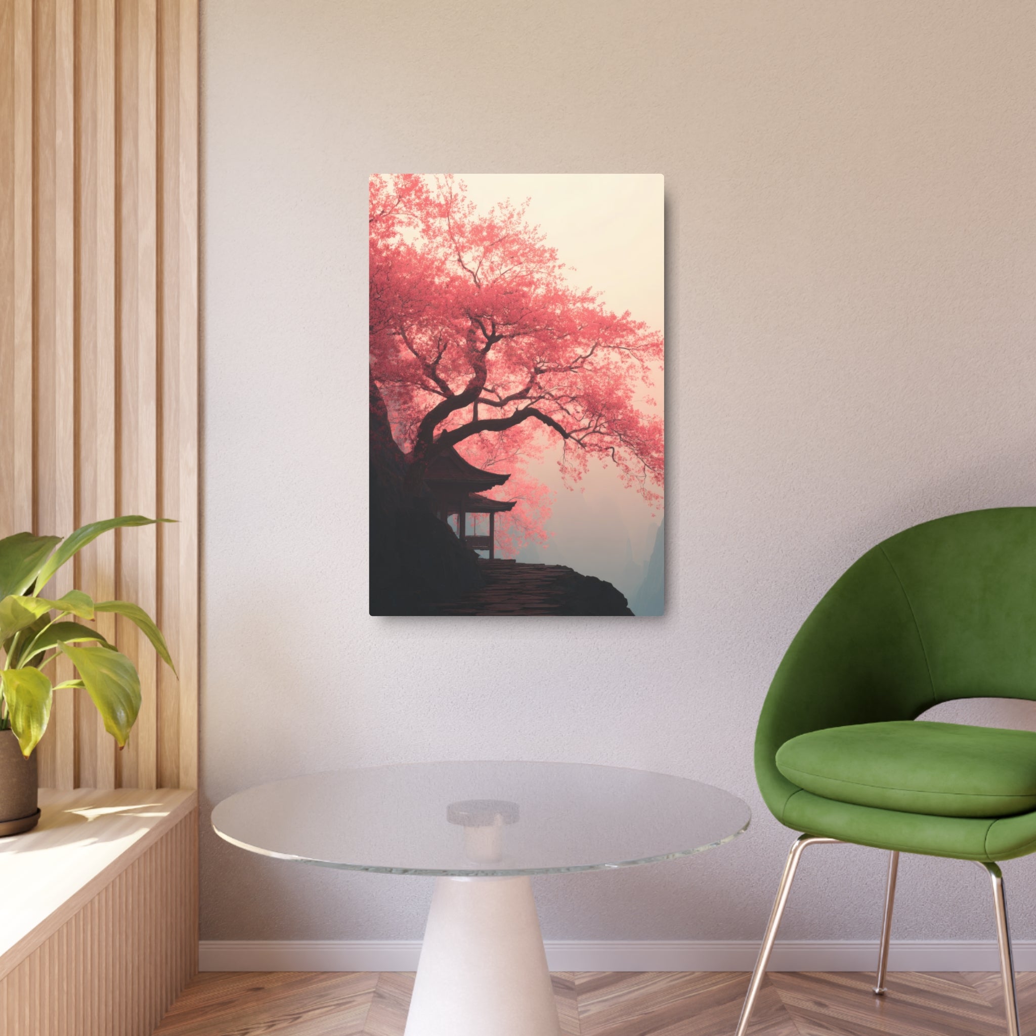 Metal Art Sign – Tranquil Cherry Blossom Zen Wall Decor