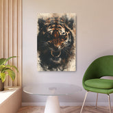 Roaring Tiger Metal Art Sign Fierce Wall Decor for Home, Office & Man Cave - The Art Hub