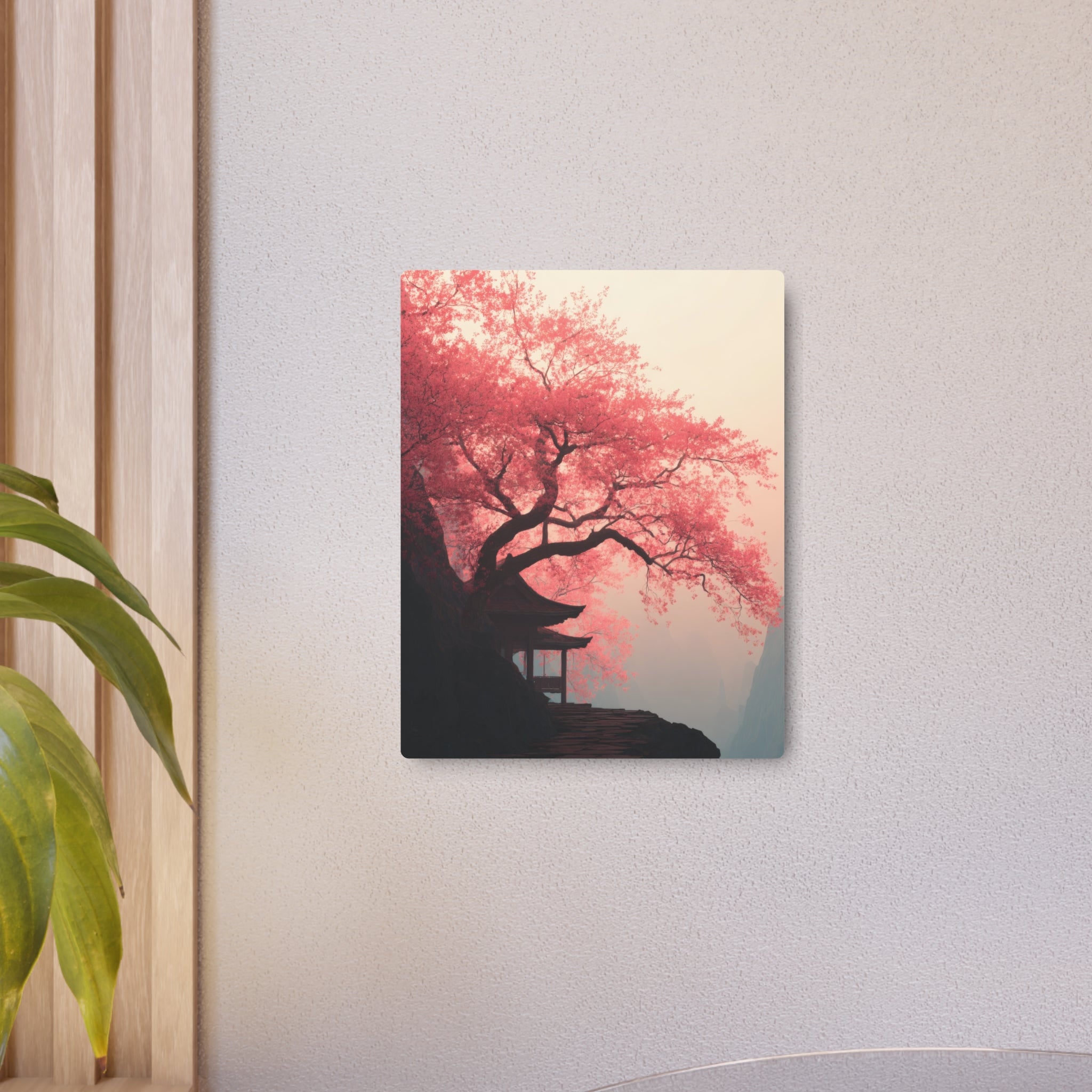 Metal Art Sign – Tranquil Cherry Blossom Zen Wall Decor