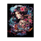 Matte Vertical Poster — Ethereal Floral Woman Art Print - The Art Hub