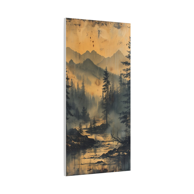 Mountain Mist Landscape Canvas Art— Rustic Pine Forest Wall Art - The Art Hub