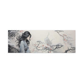 Canvas Wall Art Serene Geisha in Misty Cherry Blossom - The Art Hub