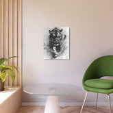 Tiger Metal Art — Dramatic Black & White Running Tiger Wall Decor - The Art Hub