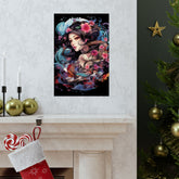 Matte Vertical Poster — Ethereal Floral Woman Art Print - The Art Hub