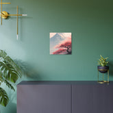 Metal Art Sign - Cherry Blossom Mountain Landscape Wall Decor - The Art Hub