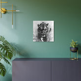 Tiger Metal Art — Dramatic Black & White Running Tiger Wall Decor - The Art Hub