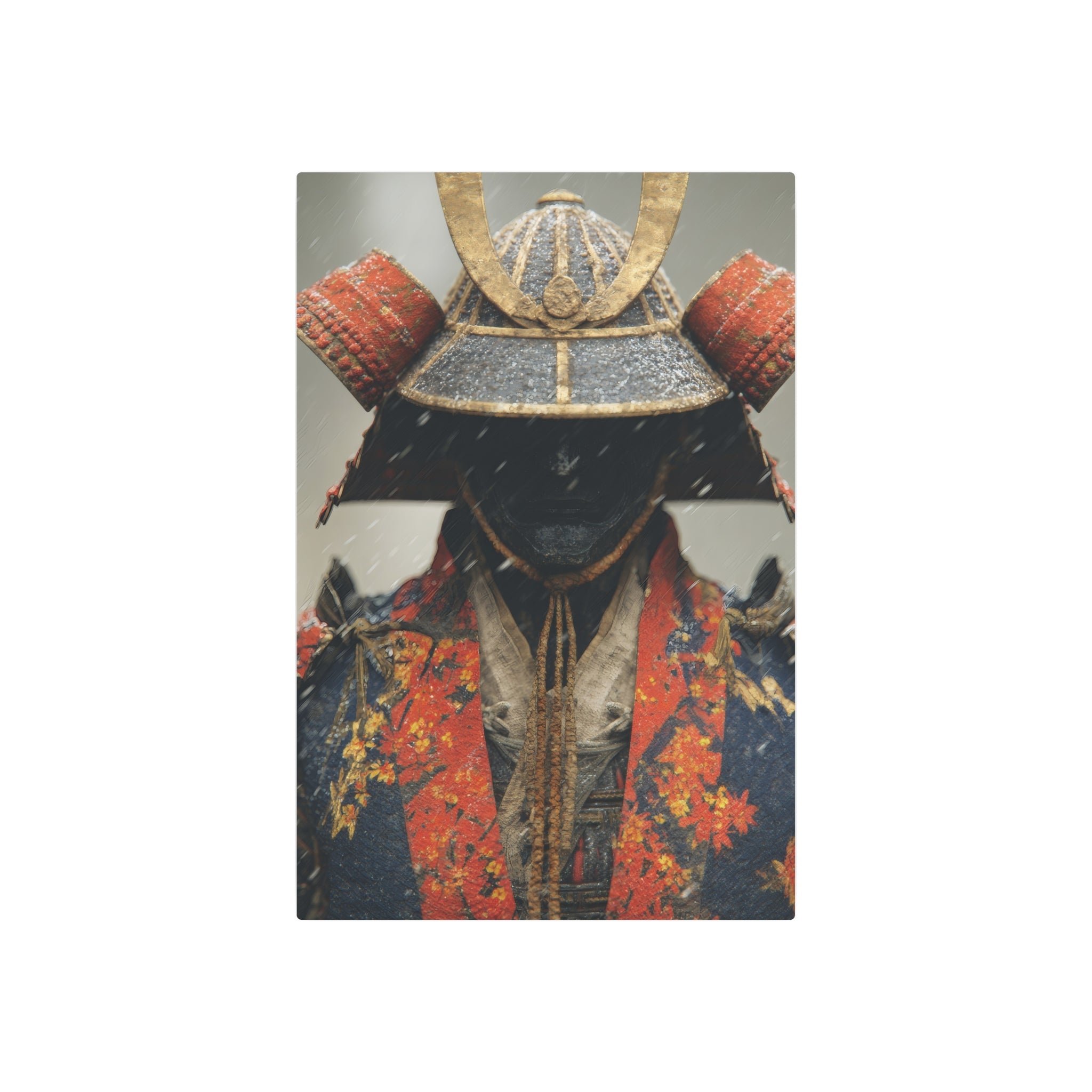 Samurai Armor Metal Art Sign — Vintage Japanese Warrior Wall Decor