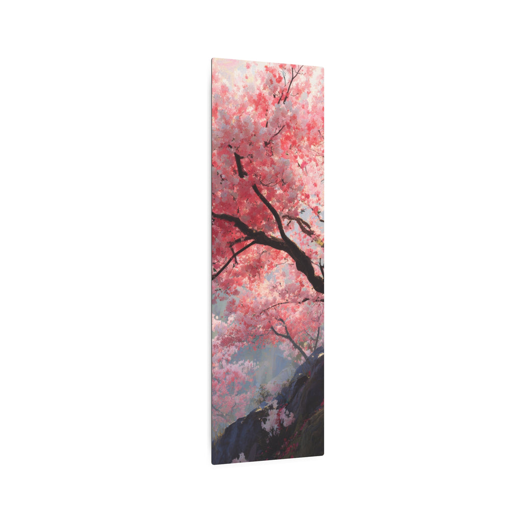 Cherry Blossom Metal Art Sign — Japanese Sakura Wall Décor