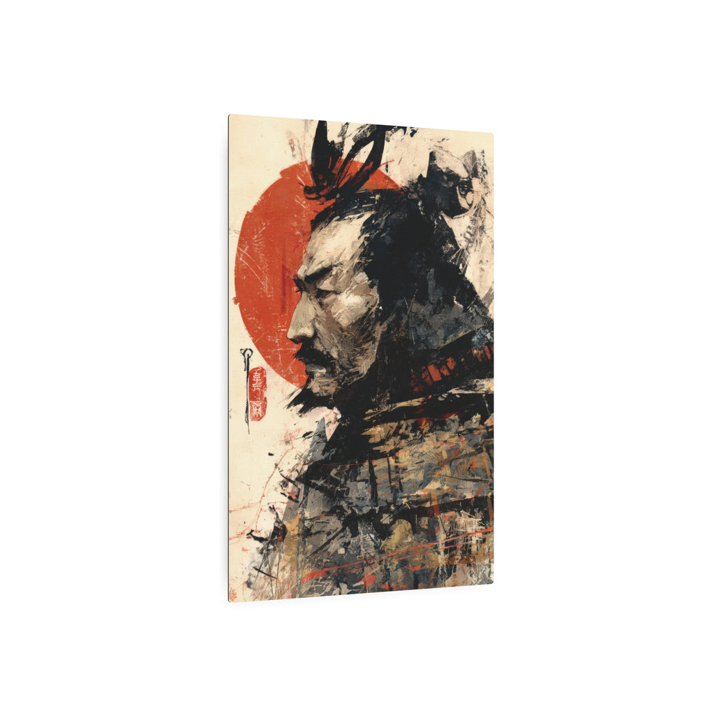 Samurai Metal Art Sign — Japanese Warrior Wall Decor