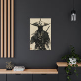 Samurai Ink Warrior Metal Art Sign — Japanese Sumi-e Wall Decor - The Art Hub