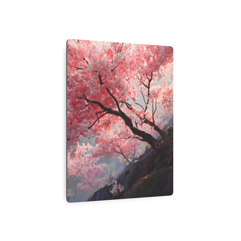 Cherry Blossom Metal Art Sign — Japanese Sakura Wall Décor