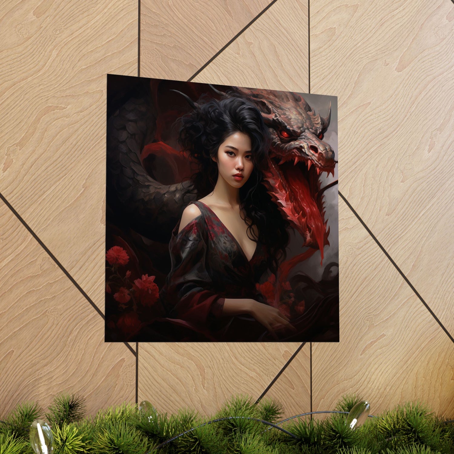 Dragon Empress Matte Poster — Dark Fantasy Portrait Wall Art - The Art Hub