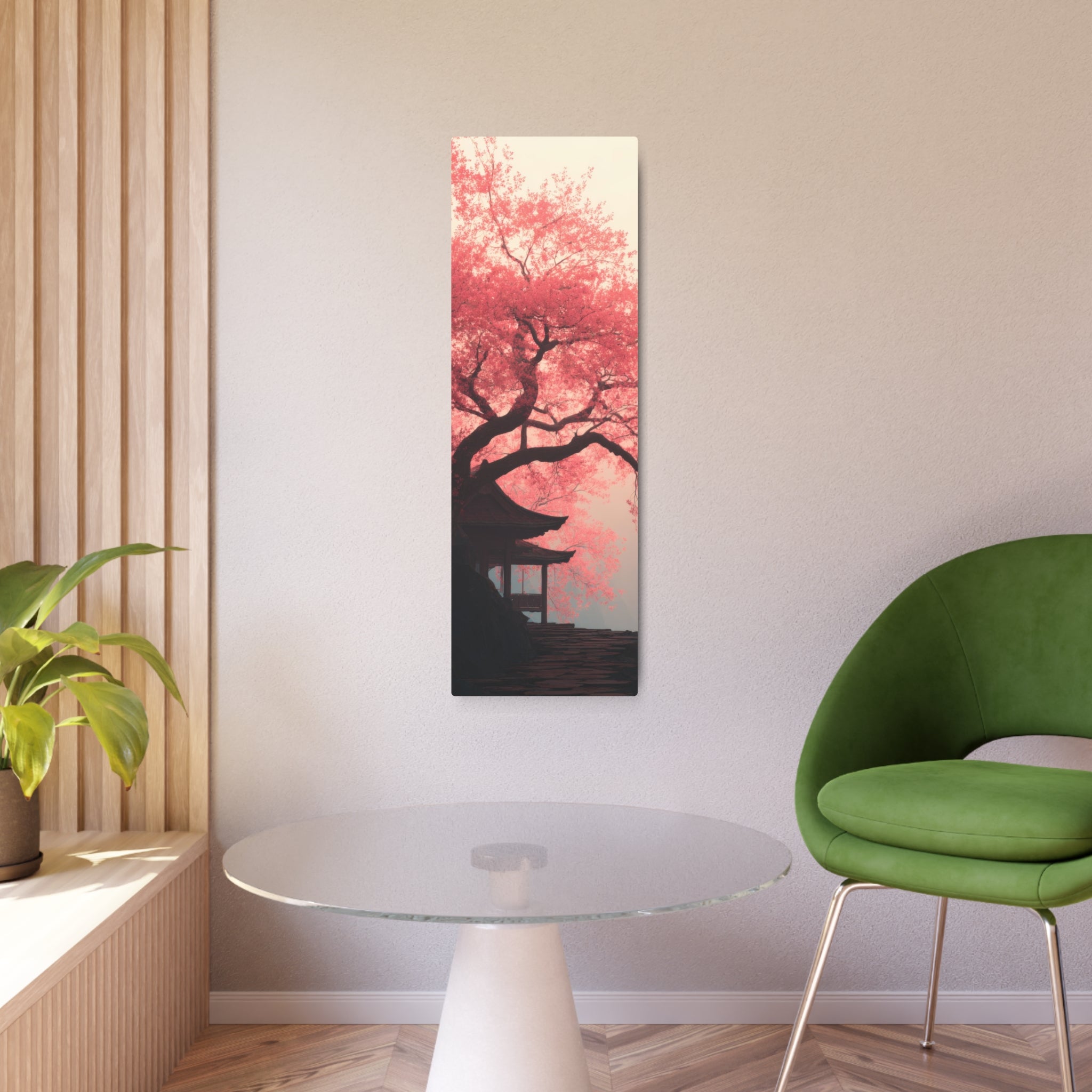 Metal Art Sign – Tranquil Cherry Blossom Zen Wall Decor