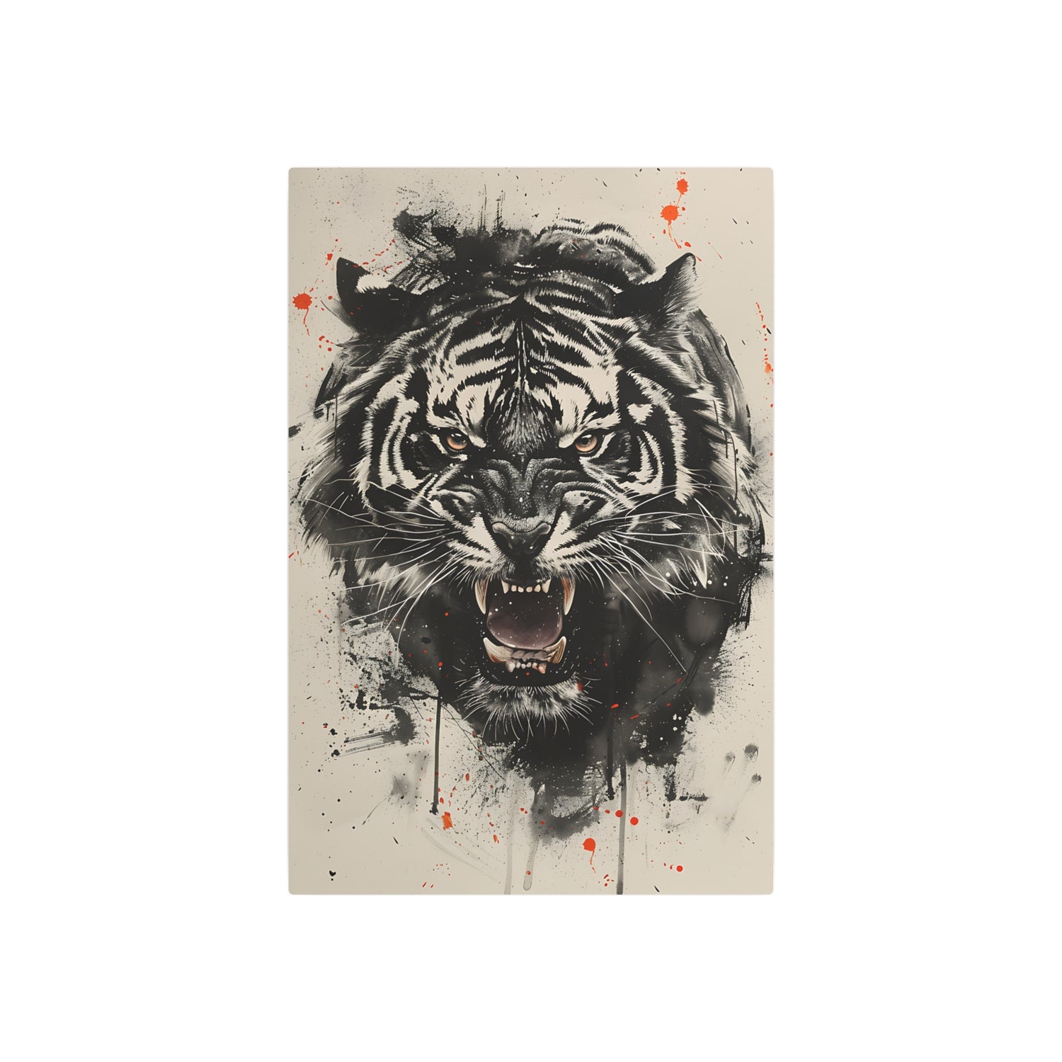 Roaring Tiger Metal Art Sign Fierce Wall Decor for Home, Office & Garage - The Art Hub