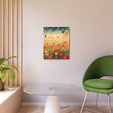 Wildflower Field Metal Art — Dreamy Poppy Meadow Wall Decor - The Art Hub