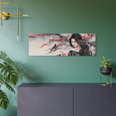 Metal Art Geisha with Sakura & Crows Wall Decor - The Art Hub