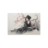 Metal Art Geisha with Cherry Blossoms Wall Art - The Art Hub