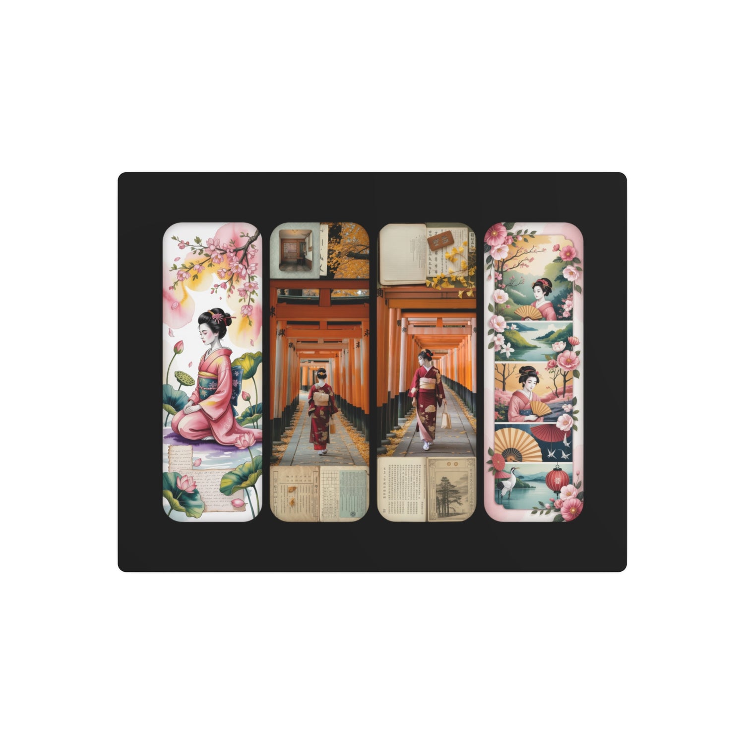 Asian Vintage Collage Metal Art - The Art Hub