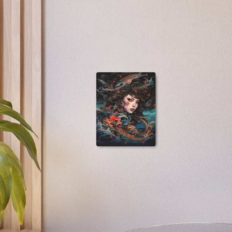 Dragon Maiden Metal Art — Asian Fantasy Portrait Wall Decor - The Art Hub