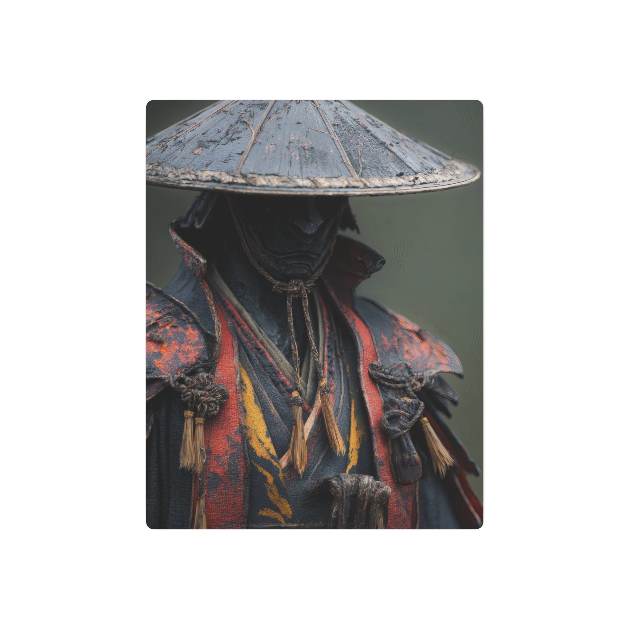 Metal Art Sign — Samurai Warrior Rustic Metal Wall Plaque