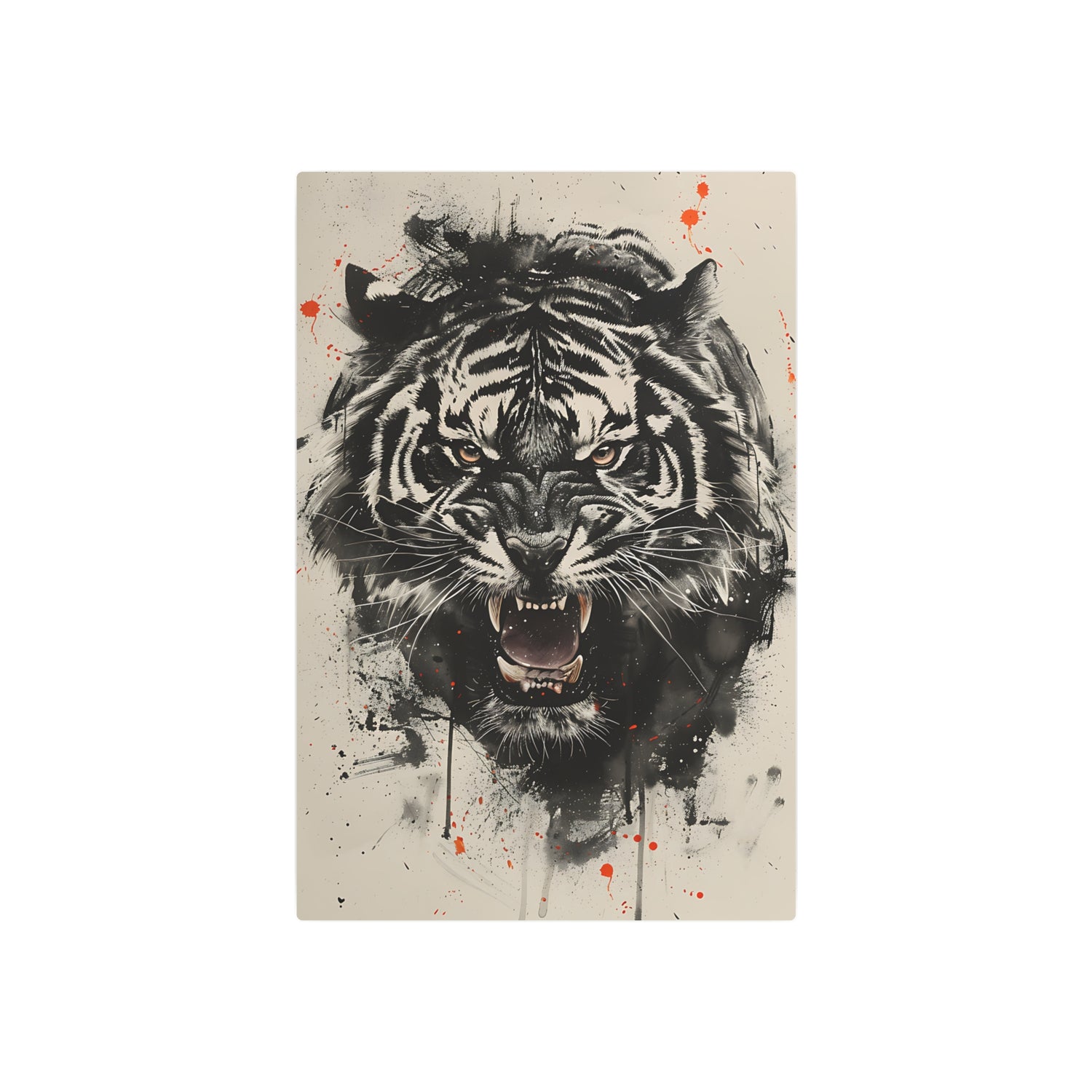 Roaring Tiger Metal Art Sign Fierce Wall Decor for Home, Office & Garage - The Art Hub