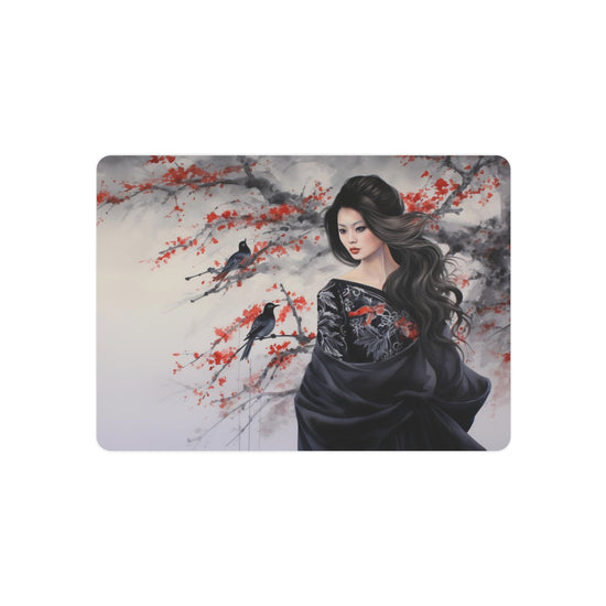 Metal Art Geisha with Sakura & Crows Wall Decor - The Art Hub