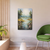 Metal Art - Tranquil Lakeside Meadow Landscape Wall Decor - The Art Hub