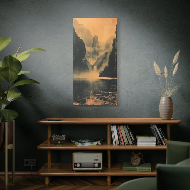 Chinese Landscape Art - Moody Mountain Lake Landscape Art - The Art Hub