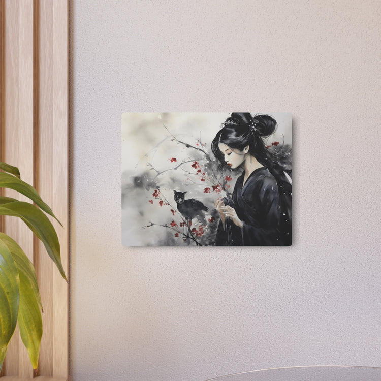 Metal Art Elegant Geisha & Cat Wall Decor - The Art Hub