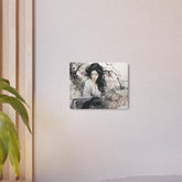 Asian Ink Painting Metal Art Serene Geisha Wall Decor - The Art Hub