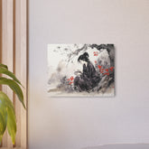 Metal Art Ink Wash Geisha Scene Wall Decor - The Art Hub