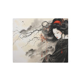 Metal Art Elegant Geisha Wall Plaque (Asian Ink-Style Décor) - The Art Hub