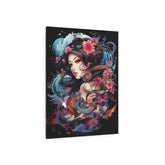 Japanese Floral Portrait Metal Art – Decorative Wall Plaque - The Art Hub