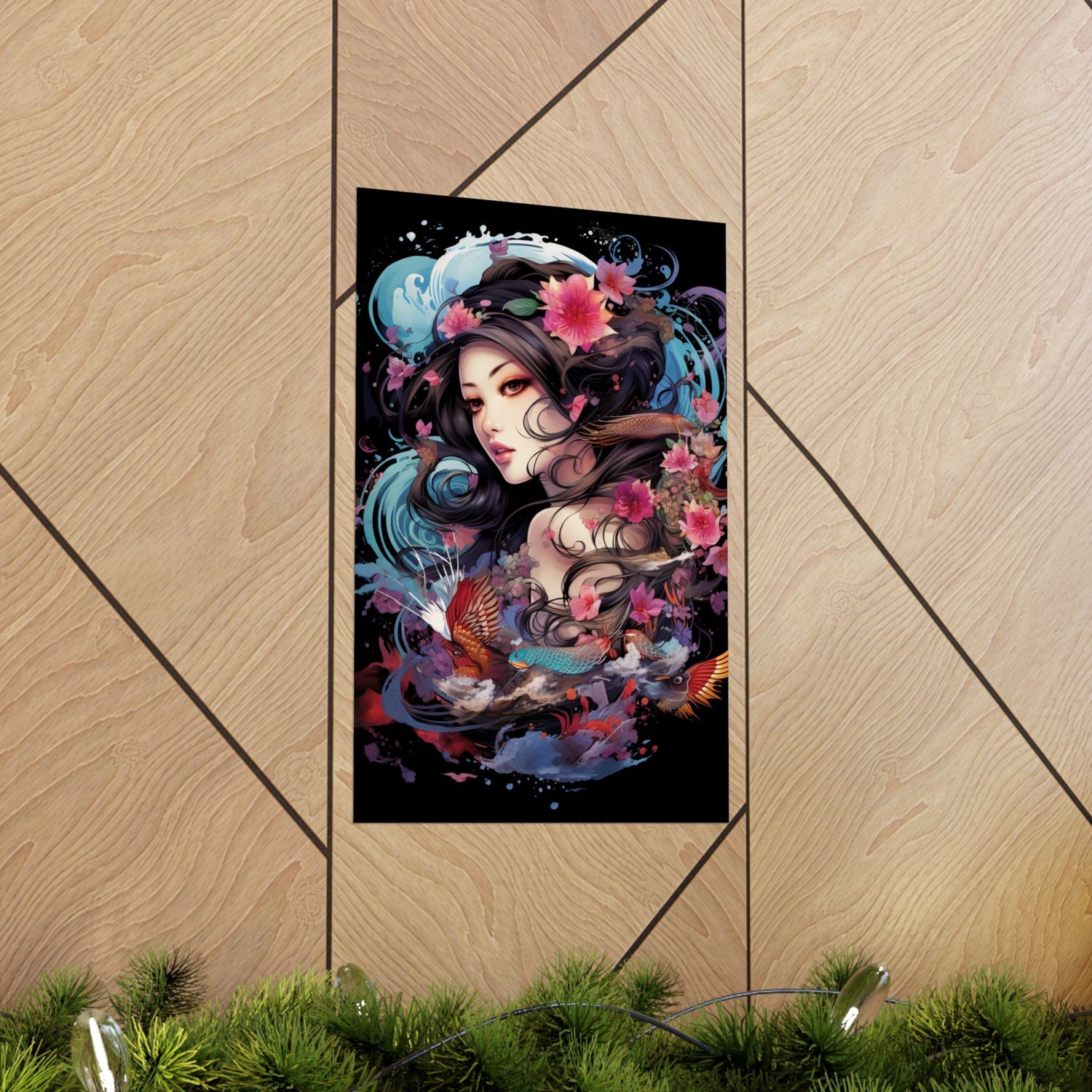 Matte Vertical Poster — Ethereal Floral Woman Art Print - The Art Hub