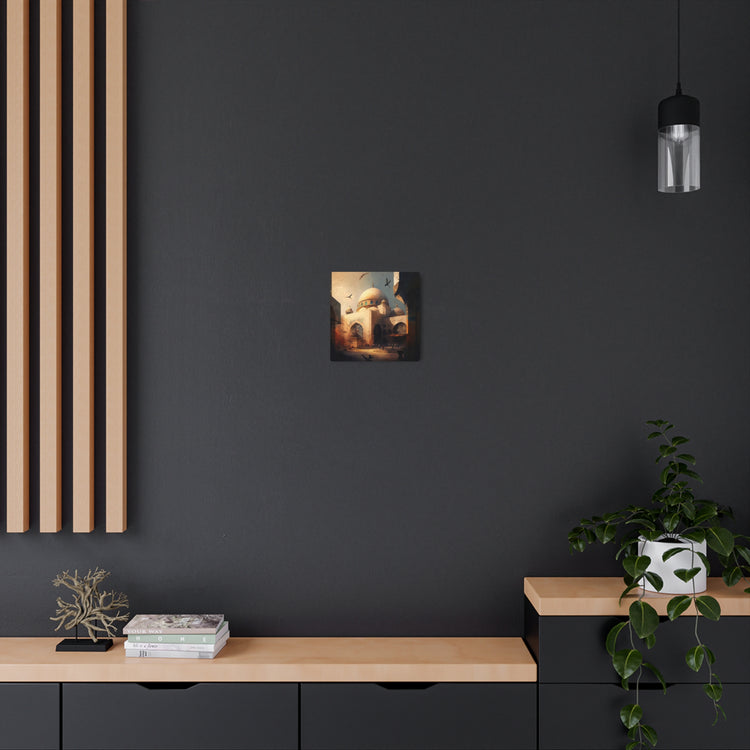 Islamic Mosque Metal Art Desert Sunrise Architectural Wall Decor - The Art Hub