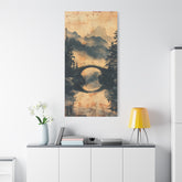 Chinese Landscape Painting Art — Misty Forest Landscape Matte Stretched Print - The Art Hub